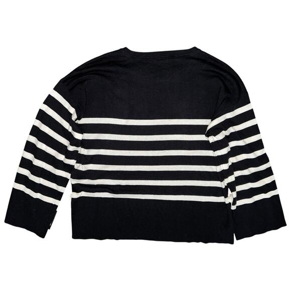 Kate Spade NWT Size XL Black White Mariner Striped TWO PIECE Pajamas Lounge Set - Picture 7 of 14
